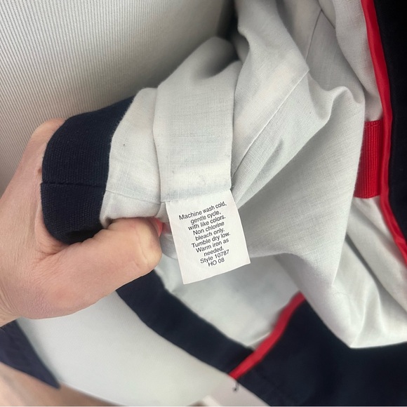 J. Crew Factory Navy Blue 100% Cotton Blazer Size 2 - Picture 10 of 11